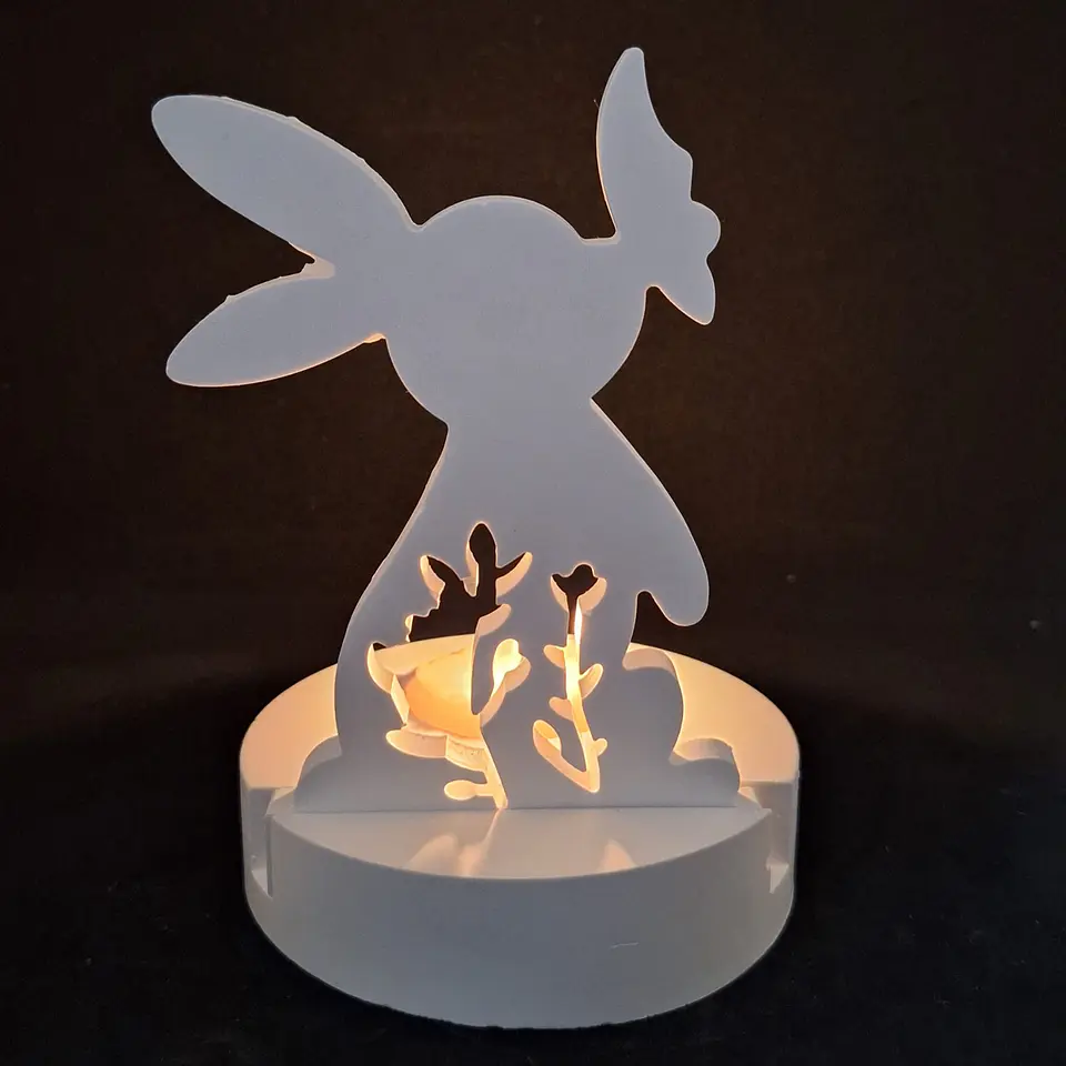 Coelhinho de Luz – Porta-Vela em Gesso Cerâmico 1