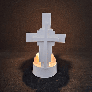 Jesus Vive – Porta-Vela em Gesso Cerâmico