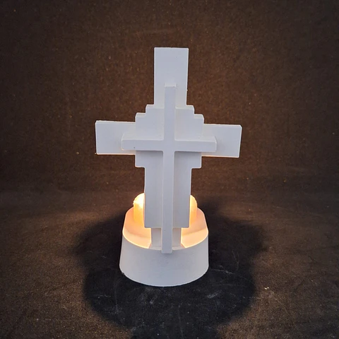 Jesus Vive – Porta-Vela em Gesso Cerâmico