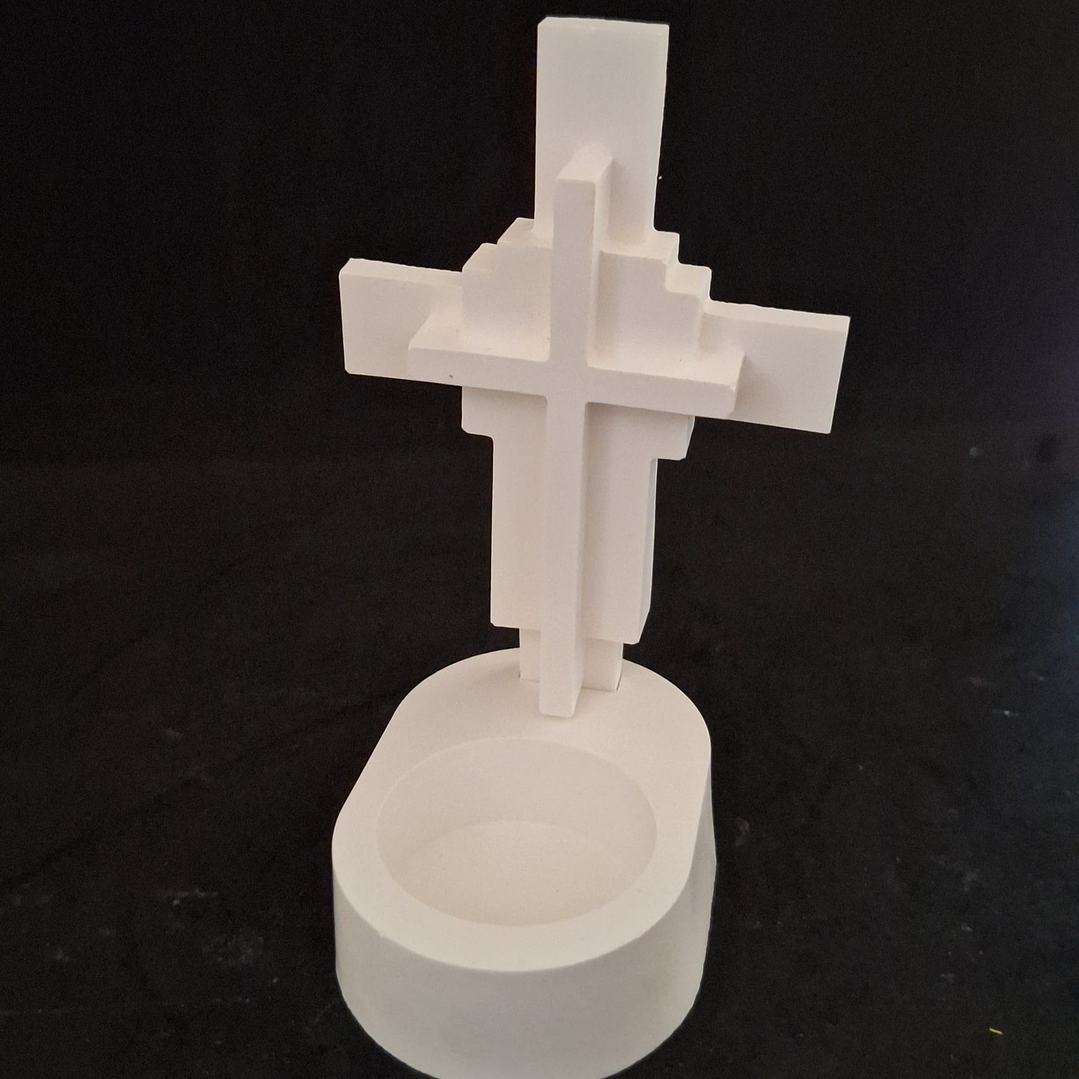 Jesus Vive – Porta-Vela em Gesso Cerâmico 2
