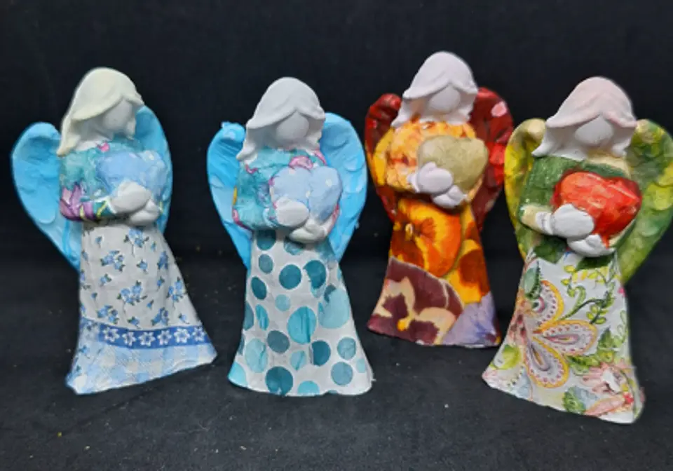 Anjo do Amor - Estatueta Gesso Cor Personalizada 2