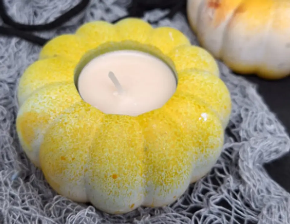 Abobora porta vela - personalizada 2