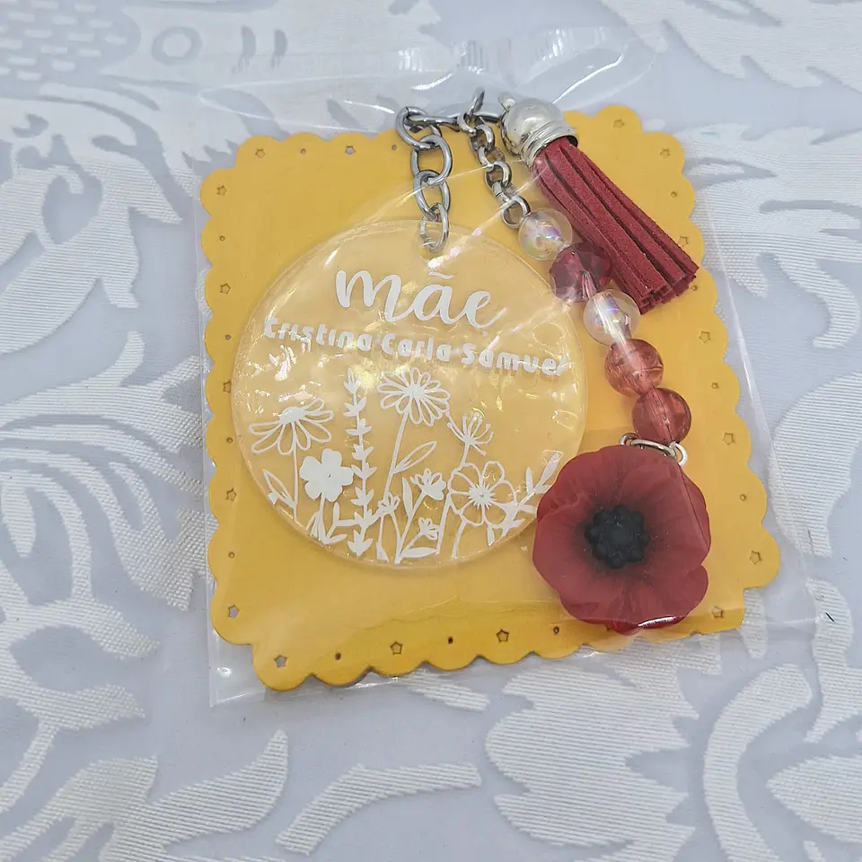 Porta Chaves Mãe Personalizado Nomes dos Filhos 3