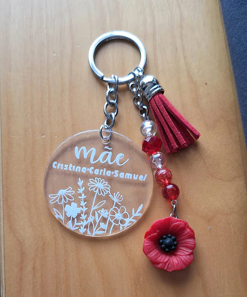 Porta Chaves Mãe Personalizado Nomes dos Filhos