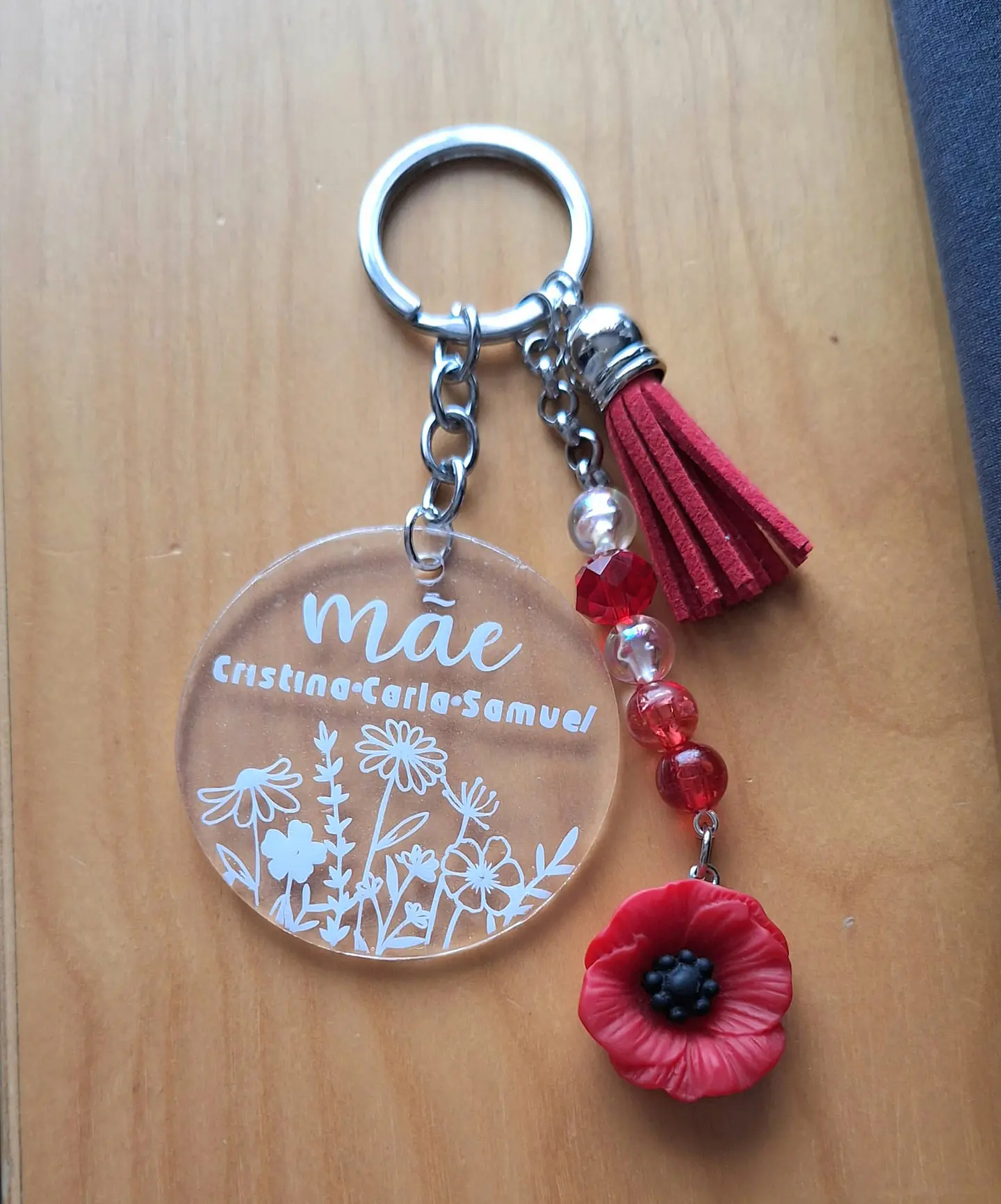 Porta Chaves Mãe Personalizado Nomes dos Filhos 1