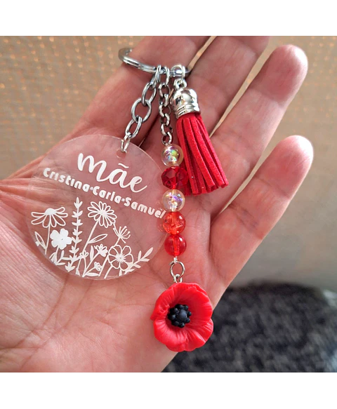 Porta Chaves edição Mãe  - Personalizado Nome dos Filhos