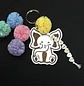Porta‑Chaves Animal Fofinho - Elefante - Personalizado com Nome - Thumbnail 1