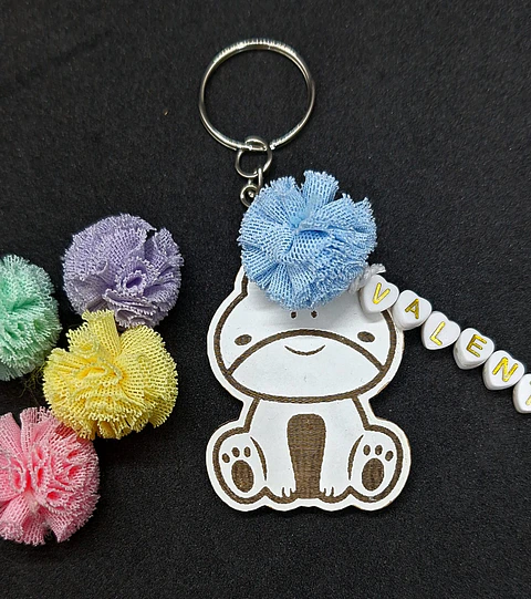 Porta‑Chaves Animal Fofinho - Sapo - Personalizado com Nome