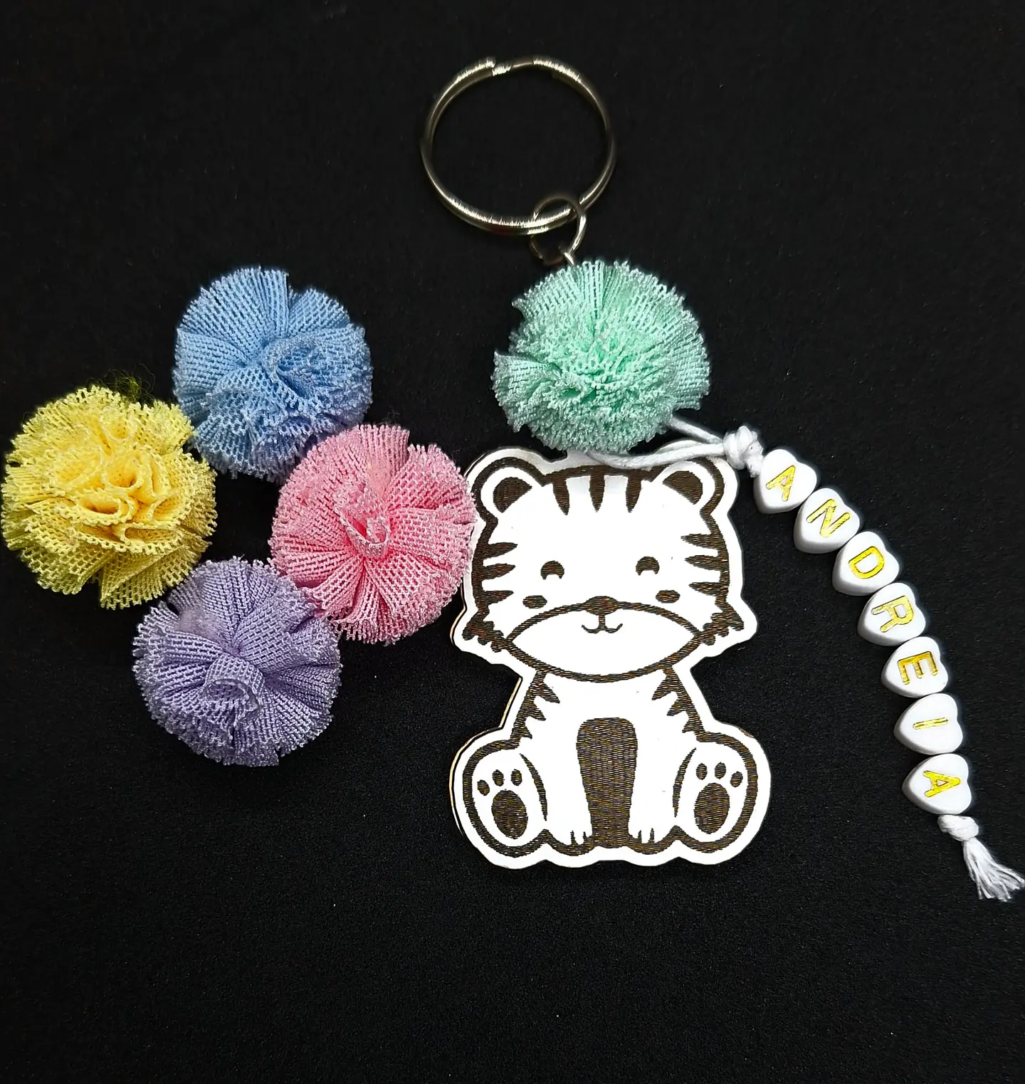 Porta‑Chaves Animal Fofinho - Tigre - Personalizado com Nome 1