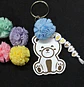 Porta‑Chaves Animal Fofinho - Urso - Personalizado com Nome - Thumbnail 1