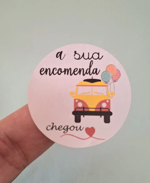 Etiqueta Autocolante "A sua encomenda chegou" _ 3.8cm - Pack 350