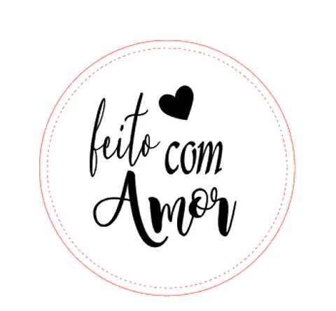 Autocolante "Feito com Amor" -  350 unid - pack