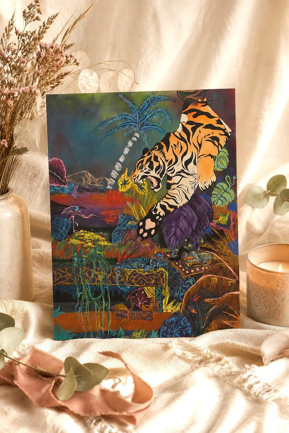 The Tiger Doesn't Know... | Pintura Original Andreia Mestre 9