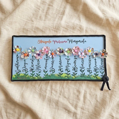 Jardim de Aluno – Quadro com Flores e Nomes Personalizados