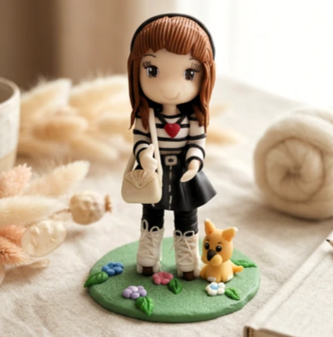 Estatueta Menina e hobbies