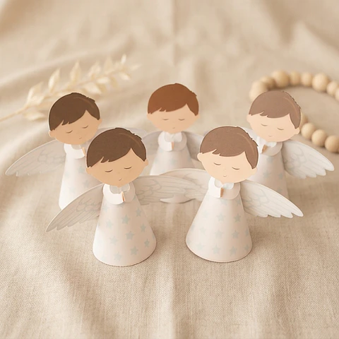 Anjinhos de papel 3D menino