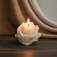 Vela Rosa Carmelinda Natural - cera mineral - Thumbnail 4