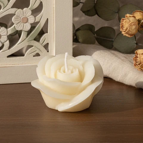 Vela Rosa Vitória Natural - cera vegetal