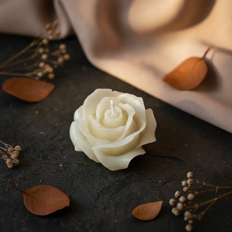 Vela Rosa Anne Natural - cera mineral 2