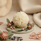 Vela Bola de Rosas Natural - cera mineral - Thumbnail 1