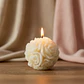 Vela Bola de Rosas Natural - cera mineral - Thumbnail 3