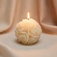 Vela Bola de Rosas Natural - cera vegetal - Thumbnail 1