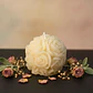 Vela Bola de Rosas Natural - cera vegetal - Thumbnail 3