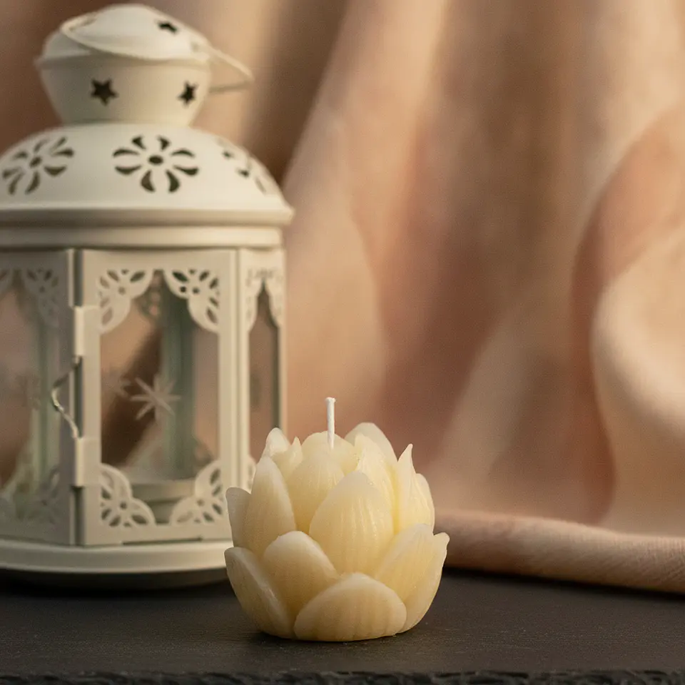 Vela Alcachofra Natural - cera vegetal 2