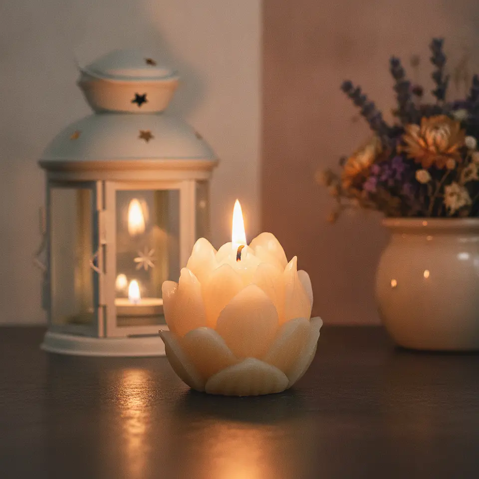Vela Alcachofra Natural - cera mineral 3
