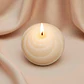 Vela Bola Espiral Natural - cera mineral - Thumbnail 1