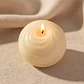 Vela Bola Espiral Natural - cera vegetal - Thumbnail 3
