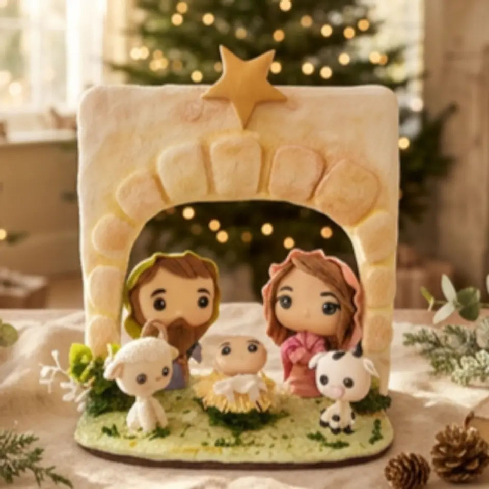 Presépio de Natal POP com animais - Personalizado 1