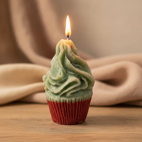 Vela Cupcake de Natal