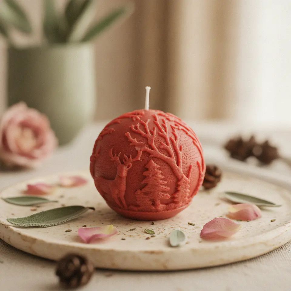Vela Bola de Natal relevos nórdicos 2