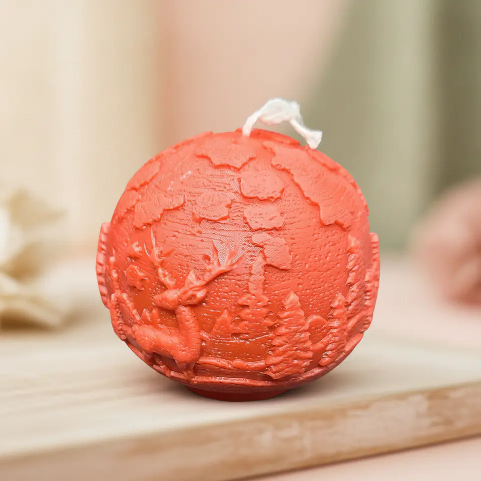 Vela Bola de Natal relevos nórdicos 3