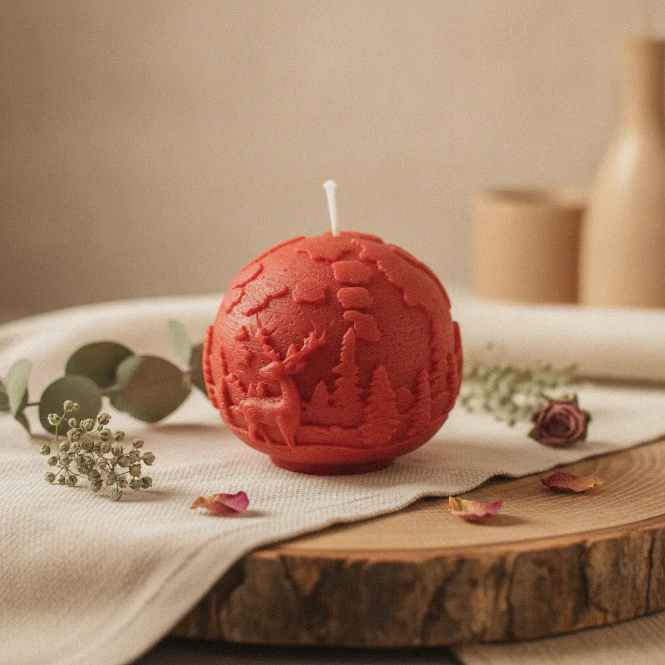 Vela Bola de Natal relevos nórdicos 4