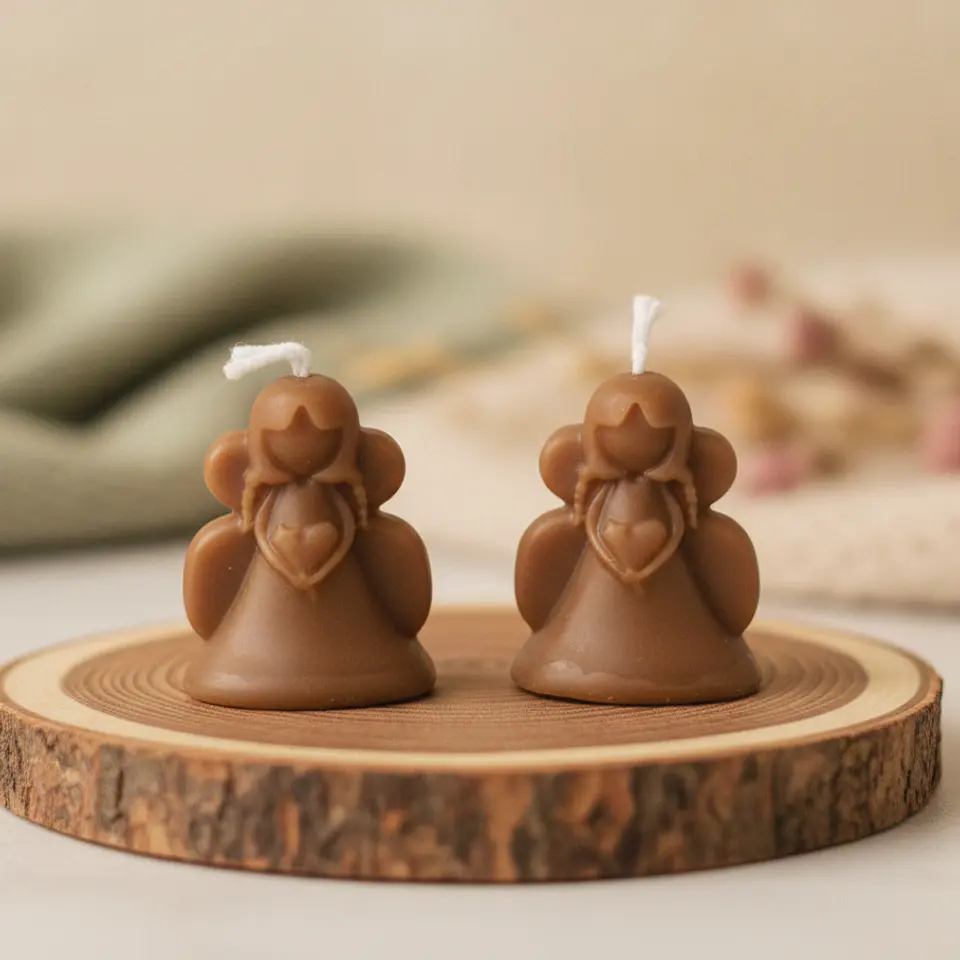 Vela de Natal cera de abelha Fada Anjo 4
