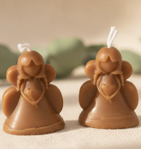 Vela de Natal cera de abelha Fada Anjo