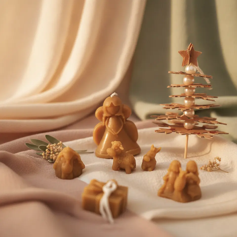 Vela de Natal cera de abelha Fada Anjo 6