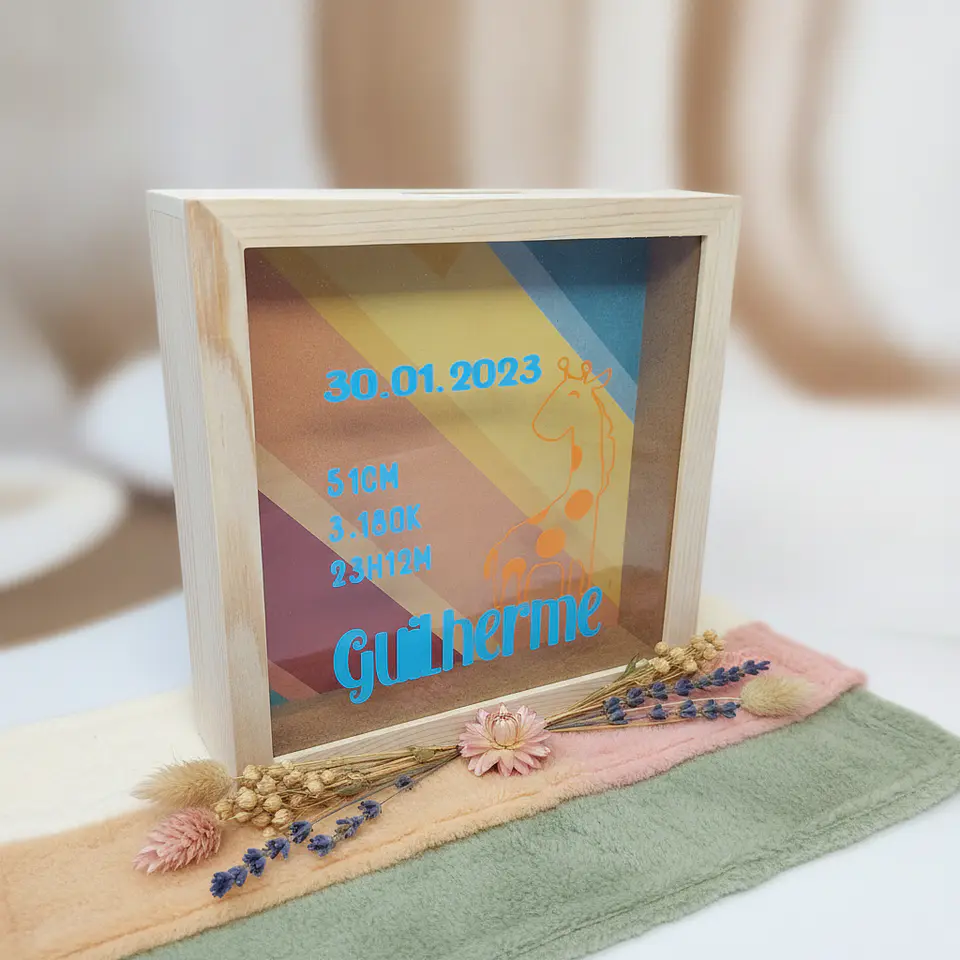 Mealheiro Quadro de Nascimento — Personalizado 3