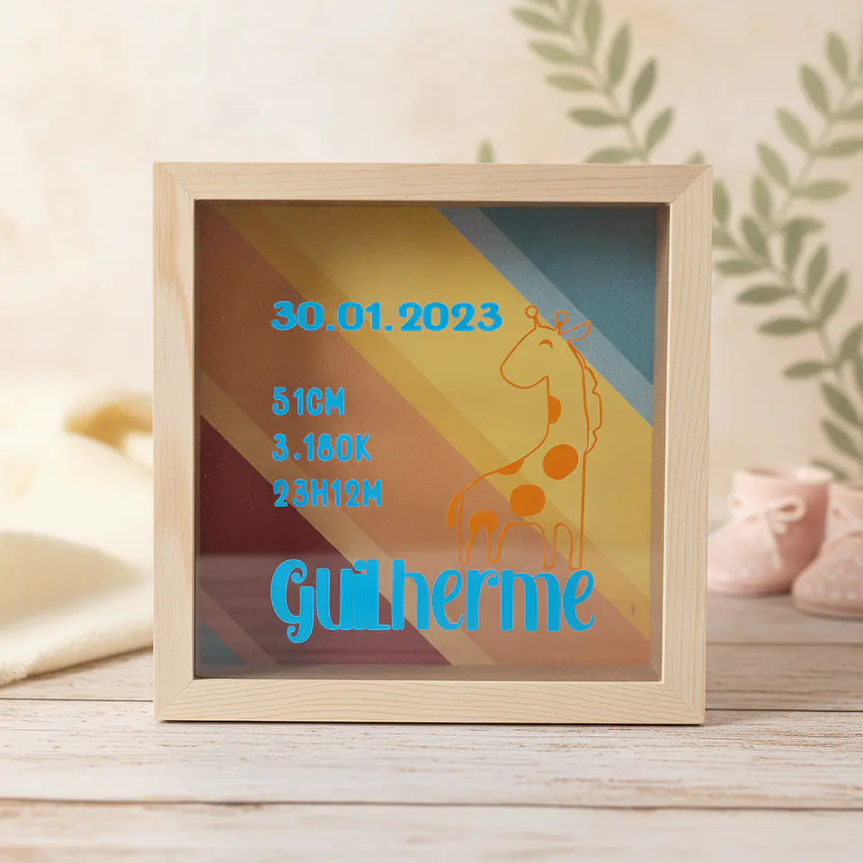 Mealheiro Quadro de Nascimento — Personalizado 1