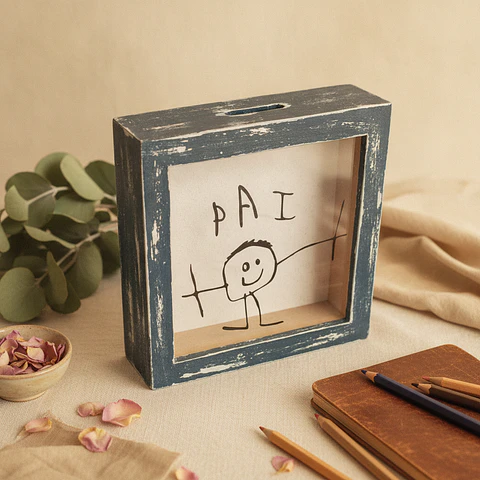 Mealheiro PAI Personalizado | O Primeiro Desenho
