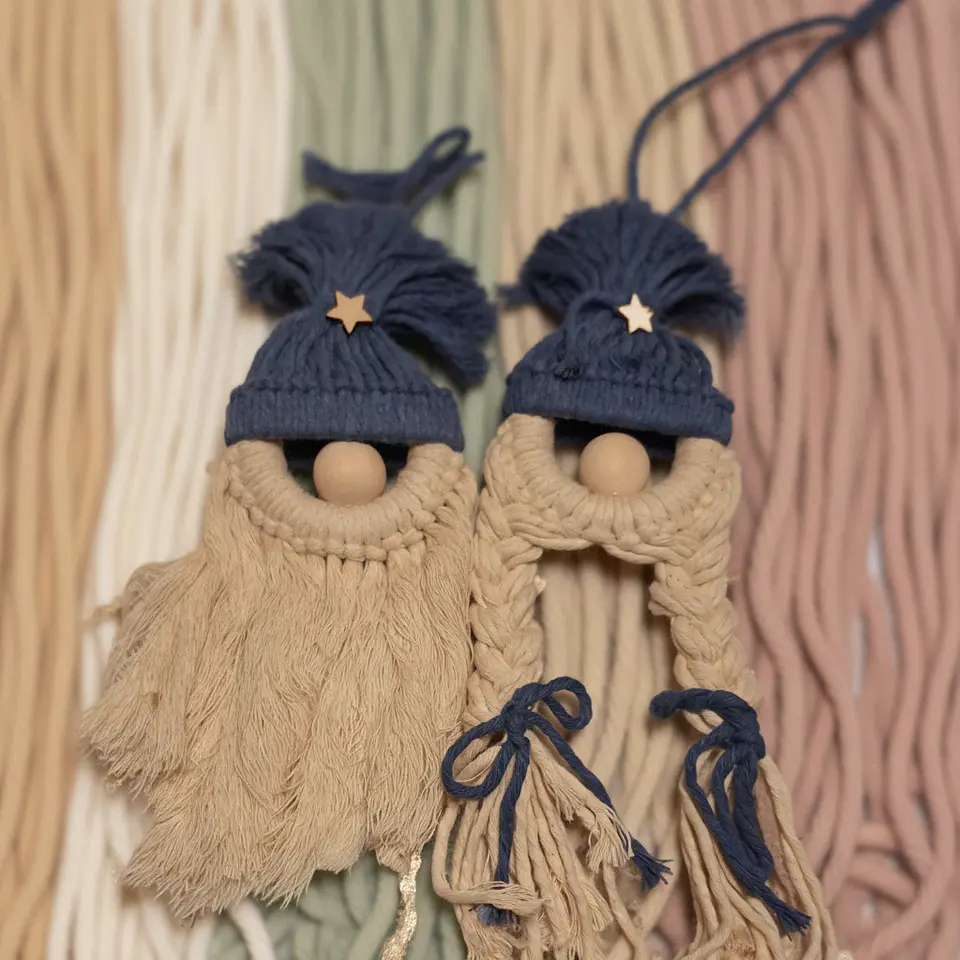 Gnomos Azul | macramé 1