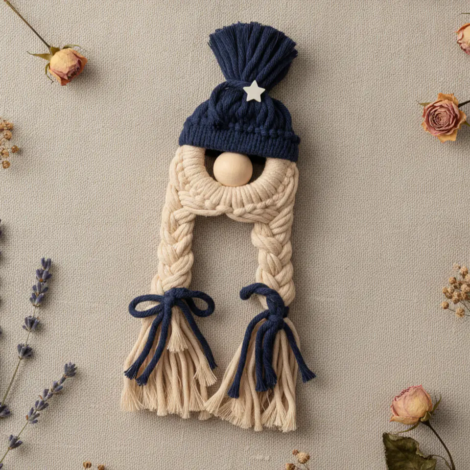 Gnomos Azul | macramé 3