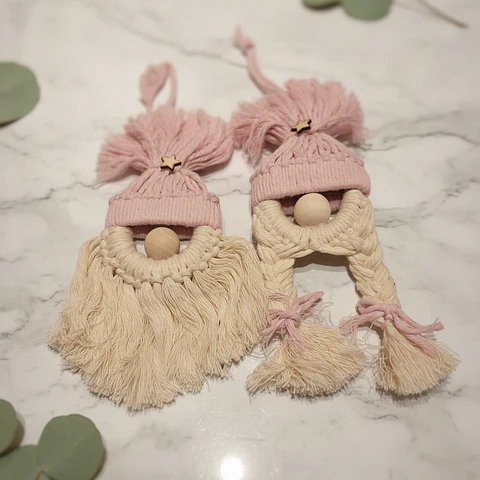 Gnomos Rosa | macramé