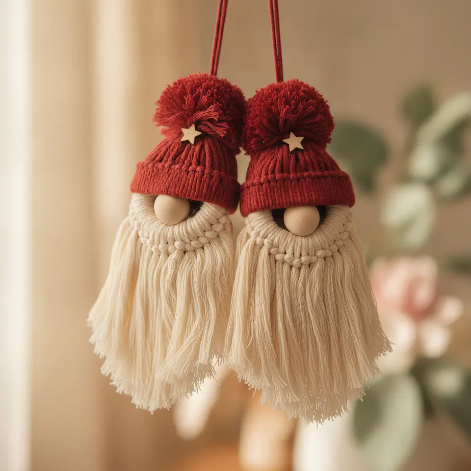 Gnomos Vermelho | macramé 3