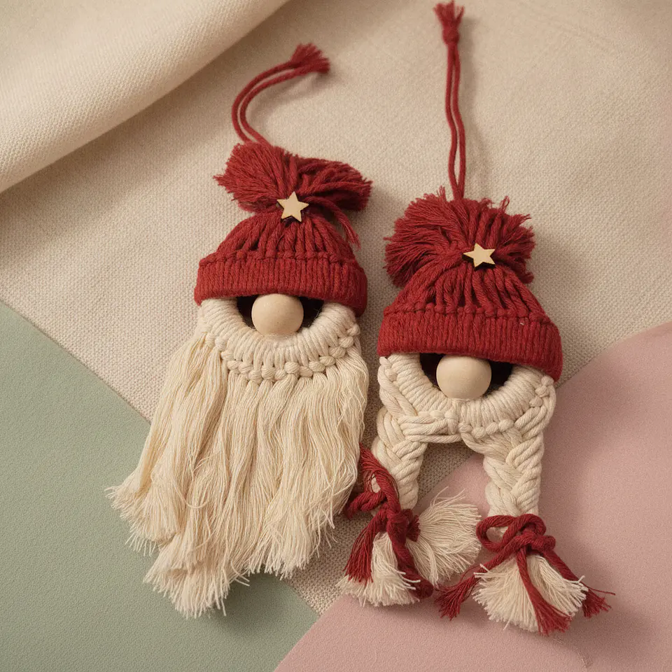 Gnomos Vermelho | macramé 1