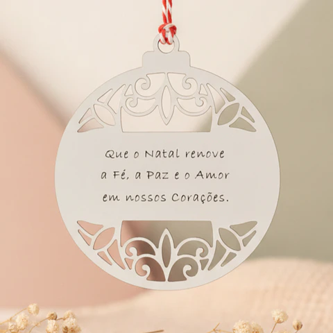Bola de Natal Mensagem Renovação