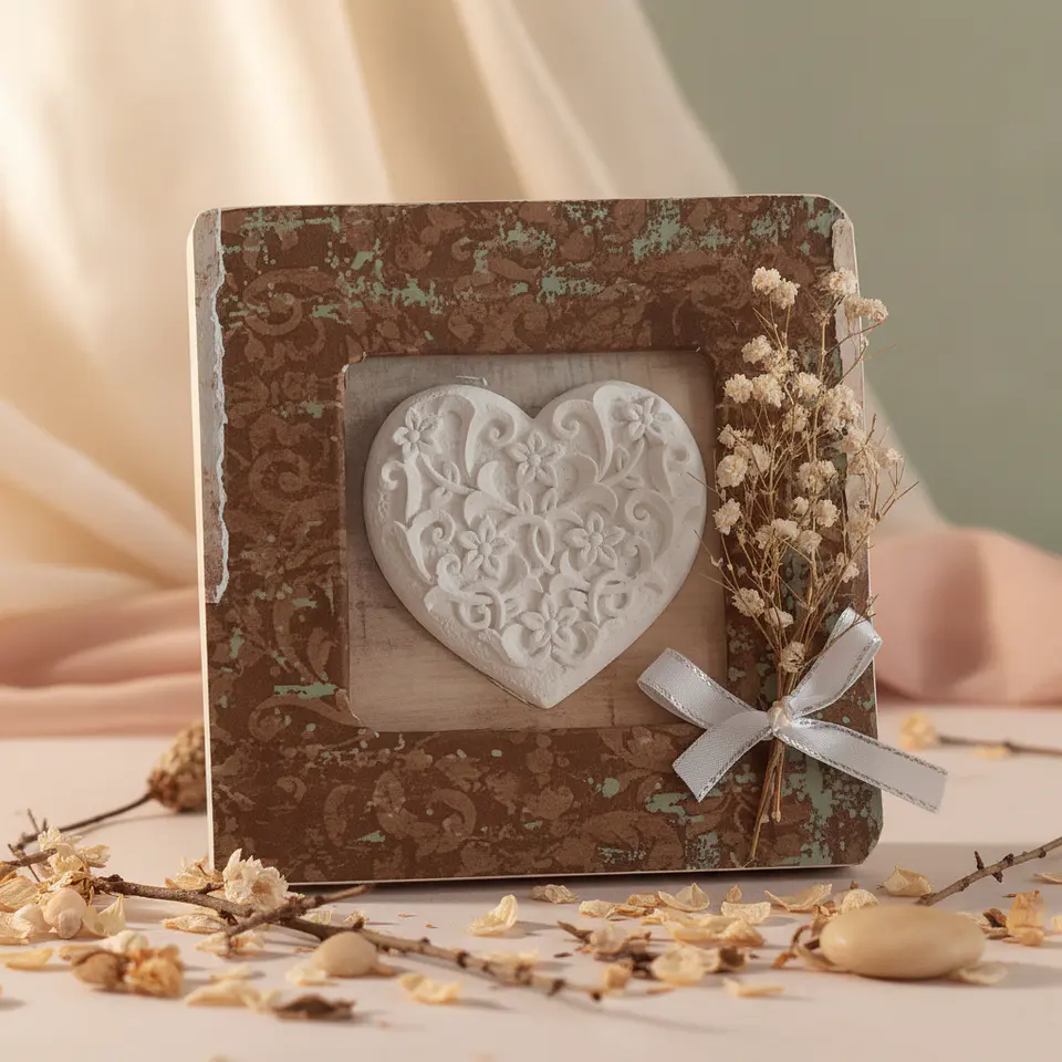 Onde o Amor Mora 💖Conjunto Decorativo em Gesso Cerâmico 3