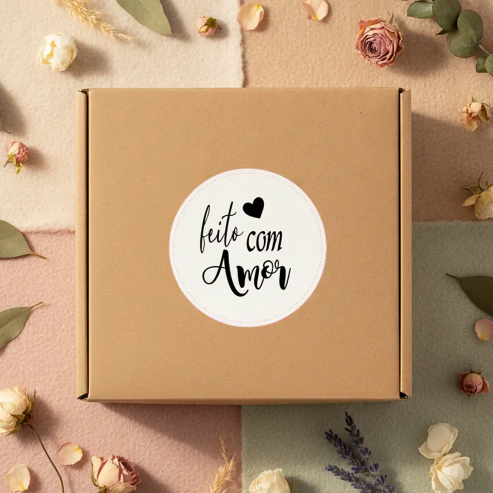 Pack Revenda — Etiqueta Autocolante Feito com Amor 2